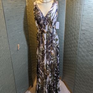 Silk Earthy Print Maxi